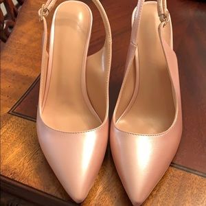 Rose gold sling back heels size 8